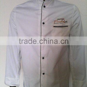 2017 ZX hot sell chef coat with custom logo comfortable chef workwear