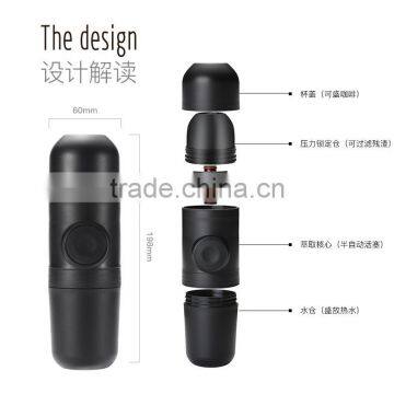 PP &304stainless Steel & Silica Gel,portable Hand Espresso Coffee Machine photo-3