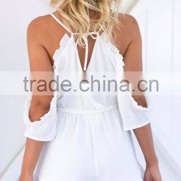 Lady Romper Flower Embroidery Playsuit Fashion New Style Summer Beach Dress photo-4