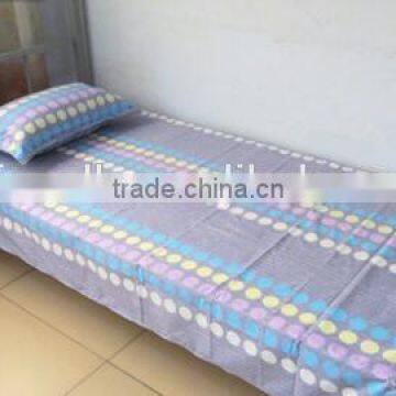 plain best selling twin white bed sheet for college student