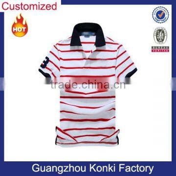 3 color stripe custom polo shirt