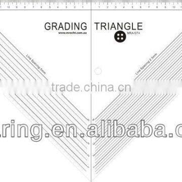 kearing brand,hand crafting patchwork craft ruler,good acrylic sewing triangle grading set square for patchwork #T046