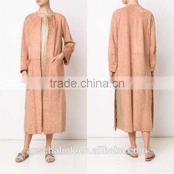 Hot Sale High Quality Women Long Suede Coats Wholesale photo-5
