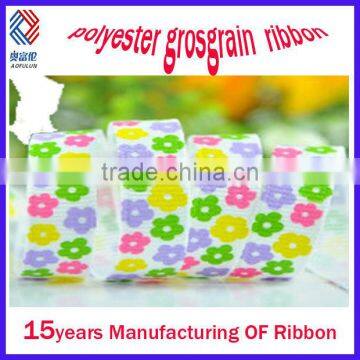 38mm 100% polyester printed grosgrain ribbon