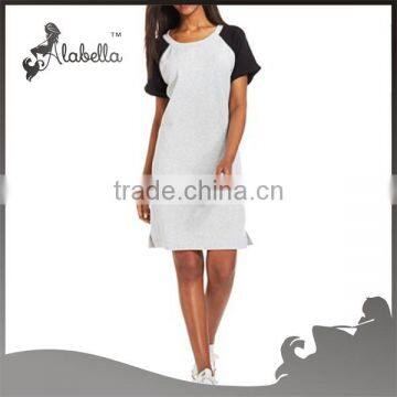 Loose women 2015 summer ladies T-shirt dress baseball wear sport dress