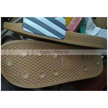 Mens PU Rainbow Stripe Slipper Comfortable Summer Shoes for Man Stock photo-2