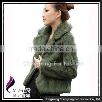 CX-G-A-201 Wholesale Fashion Casual Rabbit Fur Ladies Winter Jacket