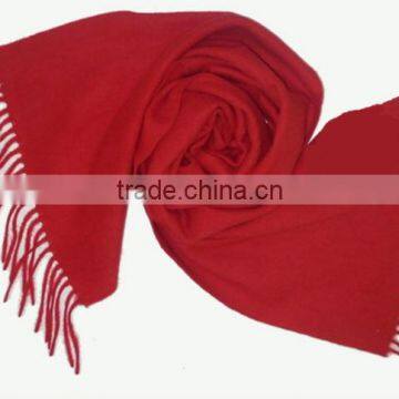 Hot sale winter warmer red fringe fashion scarf