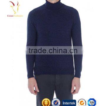 High Neck 100% Wool Cashmere Knit Men Sweater photo-4