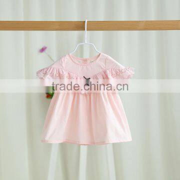 S17354A Beautiful White Ruffled Shirts Children Fashion Summer Blouses photo-3