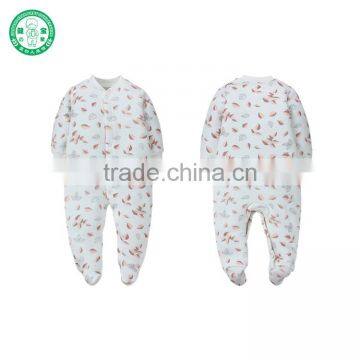 Wholesale China Name Winter Baby Clothes Leaves Printing Soft Bedding Fashion Baby Romper photo-3
