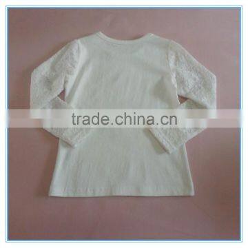 Girls Printed Lace Sleeve t Shirt, Beautiful Girl t Shirt With Printing, Fancy Gril Long Sleeve t Shirt, Bowknot Decorated Wear photo-2
