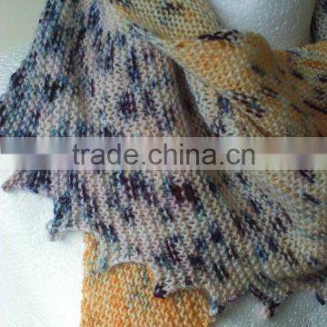 Unique Hand Knit Scarf - Knit Scarf - Hand Knit - Spring Scarf - Modern Scarf - Asymmetric Scarf photo-3
