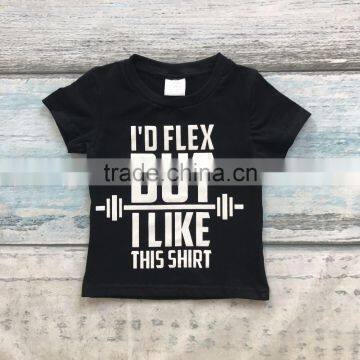 Baby Clothes New Boy Sets Black Weightlifting Top Shirts Raglans i Like This Shirt Boutique Shorts Outfit Cute Summer Clothes photo-2