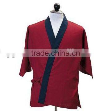 Japanese Style Striped Chef Shirt/chef Uniform photo-3