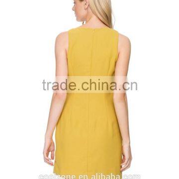 Slim Fit Sleeveless Wrap Front Summer Dress for Woman Dress 2016