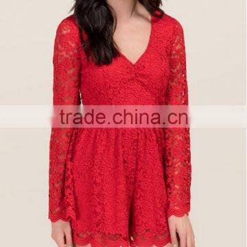 Sexy Long Sleeve Lace Club Rompers Jumpsuits Women 2016 photo-2