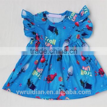 Children's Shirts & Tops 2017 new fashion T Shirts giggle moon kids girl flying top