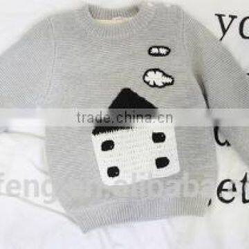 Cartoon House Pattern Cute Design Baby Boy Sweater photo-4
