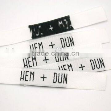 Customized Garment Shoe Labels/woven Labels/main Label/embroidered Tag Straight Cut WSC-001 photo-2