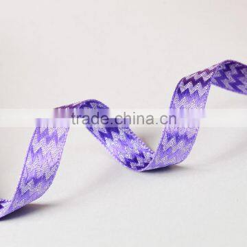 ZIG ZAG Print Wired Edged Satin Ribbon Roll photo-3