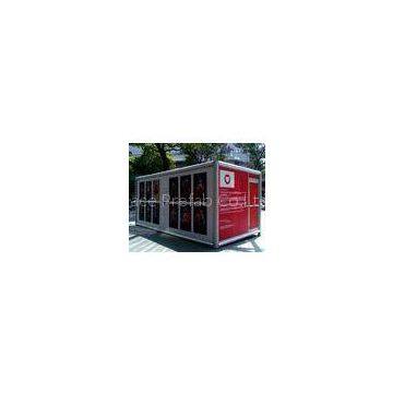 Foldable Charity Container Exhibitions - Galvanized Steel Sturcture, Red Paint