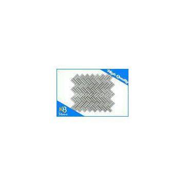 Herringbone Polished Wooden Grey Marble Home or Hotel Wall Decor Mosaic Tiles 10mm