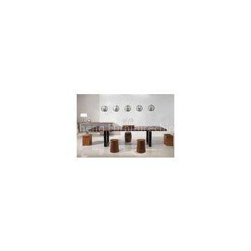 Modern Solid Wenge Wood Walnut Dining Table And 6 Chairs No Folede