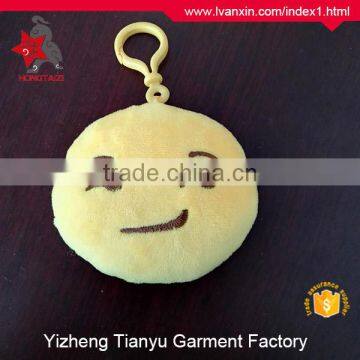 Customs Stuffed Soft Emoji Keychain Popular Cheap Mini Pillow Stuffed Plush Custom Whatsapp Emoji Emoticon Keychain