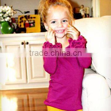 2015 New Style Baby Girls Long Sleeve Inner Wear Kids 100Cotton Tube T-shirt Girls Blank Tops For 0-10YRS