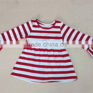 Best prices different styles christmas stripe design kids clothes girls dress