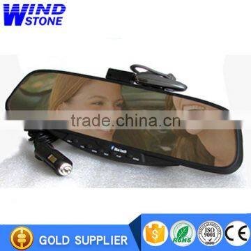 Car Rearview Mirror Chargeable Battery FM Earpiece Car Handsfree Kit