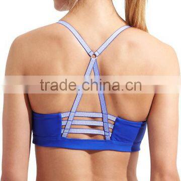 Custom Sexy Yoga Bra 88% Polyester 12% Spandex X Back Yoga Clothing