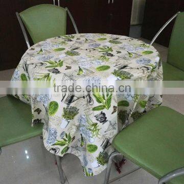 Hot Sales Good Quality Table Cloth With Plant Flower And Bird