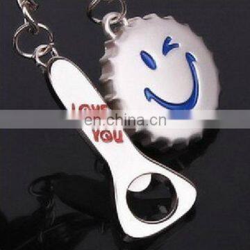 Fashion New Hot Selling Bottle Opener Keychain Couple Valentine's Day Gift