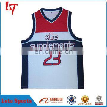 Lates style custom v neck plain basketball jersey