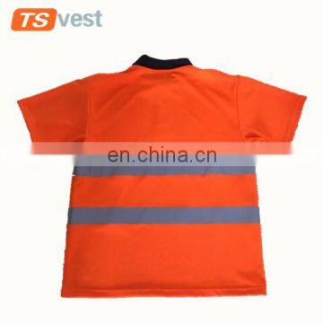 Eye Bird Fabric Reflective Breathable Orange Safety Sports T-shirt photo-2