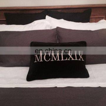 plain pure flax linen bedding sets popular with stone washing,in white ,gray color.