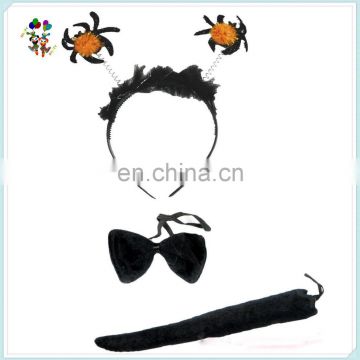 Bow Tie Tail 3pcs Black Spider Squirrel Halloween Party Headbands HPC-0775