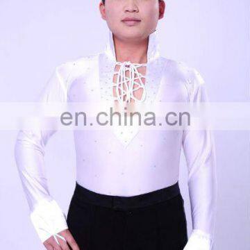 Handsome Style Of Latin Dancewear For Men With Rhin Stone costume