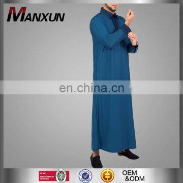 2017 New Arrival Style Muslim Men Abaya High Quality Arabic Thobe Wholesale Muslim Men Clothes Islamic Thobe