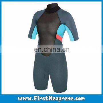 OEM Service 2/3MM Premium Neoprene CR Women Short Sleeve Surfing Snorkeling Shorty Wetsuit