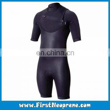 Keep Warm 2/3MM Premium Neoprene CR Men Short Sleeve Back Zipper Shorty Wetsuit