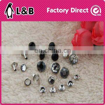 2016 metal rivet with decorative crystal