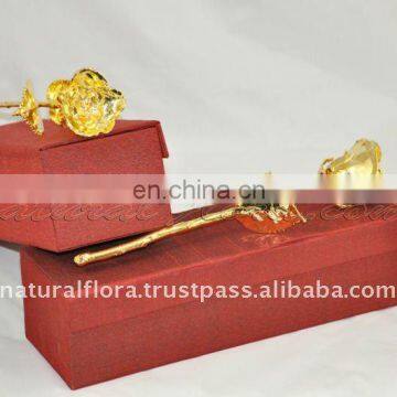 Gold Plated Natural Rose