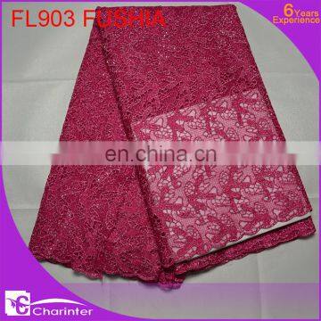 African Lace/fashion French Lace/african Swiss Voile Lace/african Water Soluble Lace/african Embroidery Lace FL903 Green photo-3