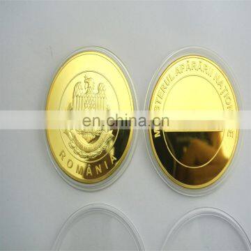 Custom metal shiny gold eagle challenge coins