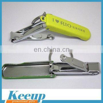 High quality Advertising products folding nail clipper with keychain