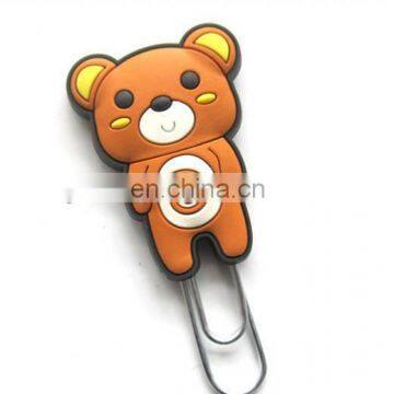 fancy soft pvc metal paper clip