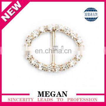 Ellipse gold crystal shoe buckles